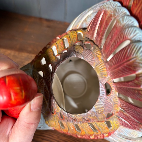 Vintage PartyLite Autumn Harvest Porcelain Turkey Tea Light Candle Holder - Picture 11 of 15